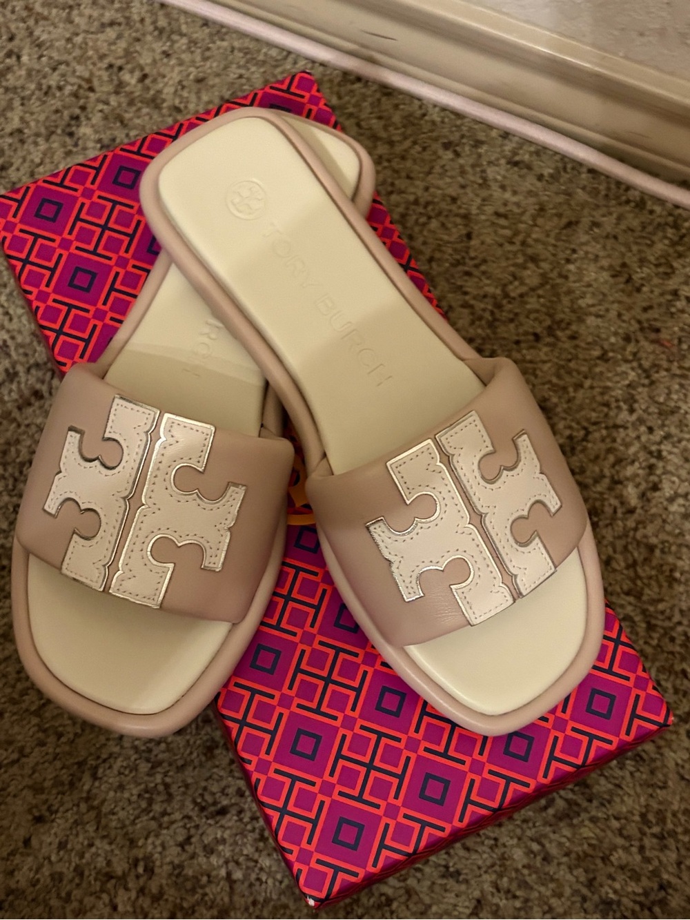 Tory Burch Shell Pink Sport Slide